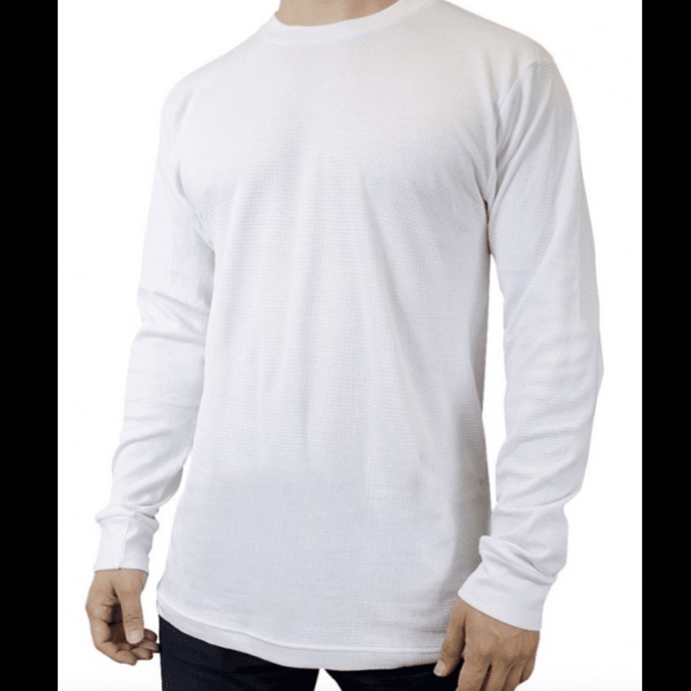 White Heavyweight Waffle Thermo Shirt